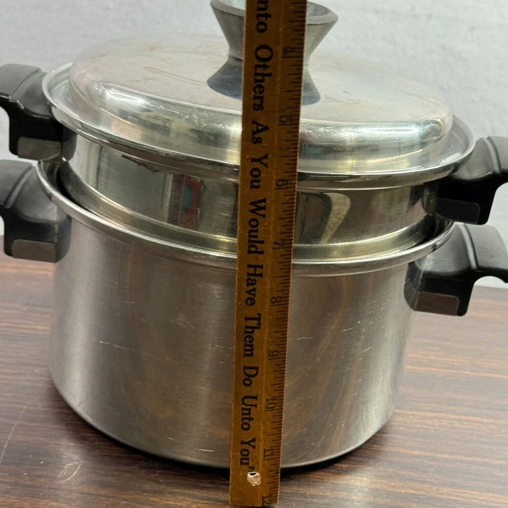 Royal Queen Multi Core 5-Ply Stainless Steel 4 Qt Stock Pot Steamer Insert & Lid